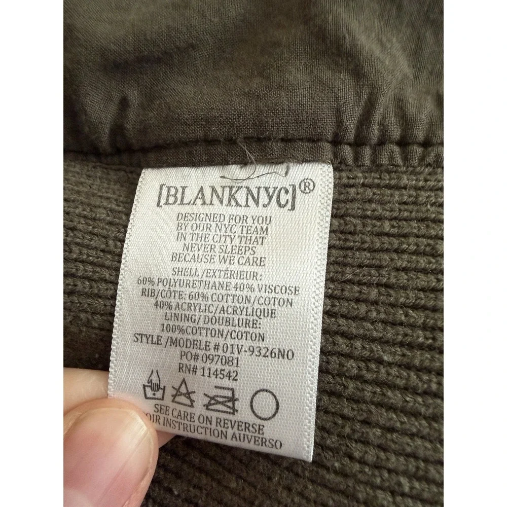 BLANKNYC All Or Nothing Olive‎ Drape Moto Jacket XS